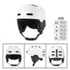 Unisex Ski Helmet Cover Adults Kids With Goggle Strap Winter Outdoor Snow Sports Safety Half EPS ABS