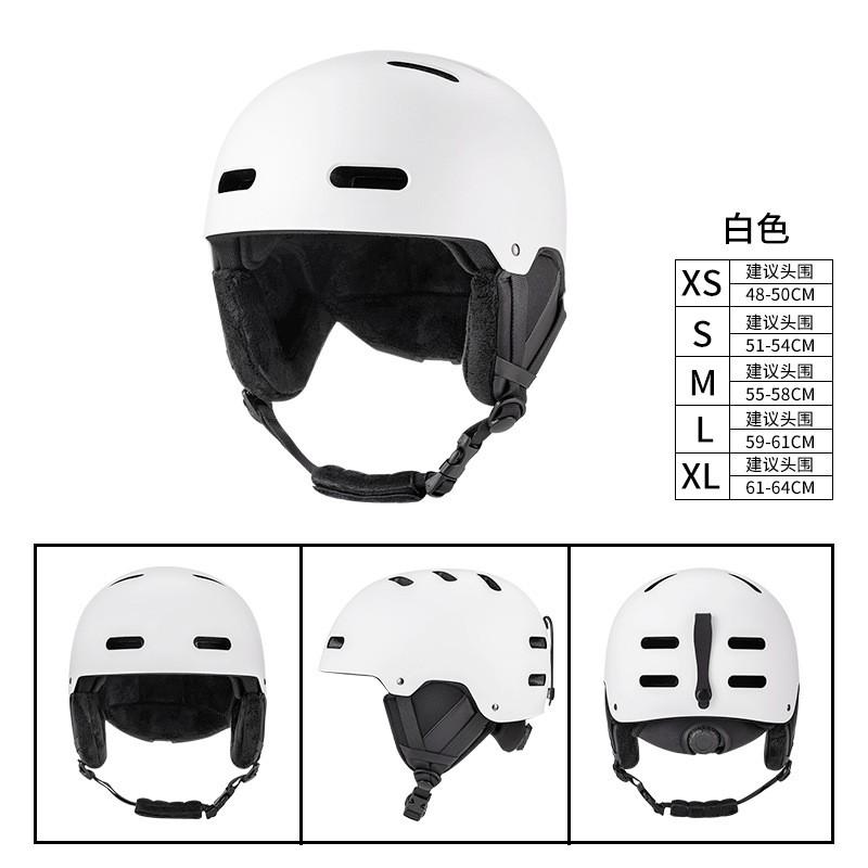Unisex Ski Helmet Cover Adults Kids With Goggle Strap Winter Outdoor Snow Sports Safety Half EPS ABS