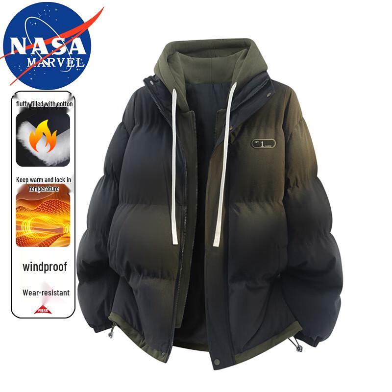 NASA MARVEL Men's Winter Hooded Puffer Jacket