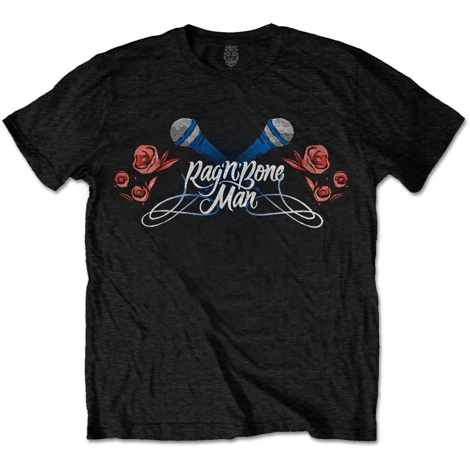 

Rag n Bone Man T-Shirt: Mics & Roses OFFICIAL NEW S
