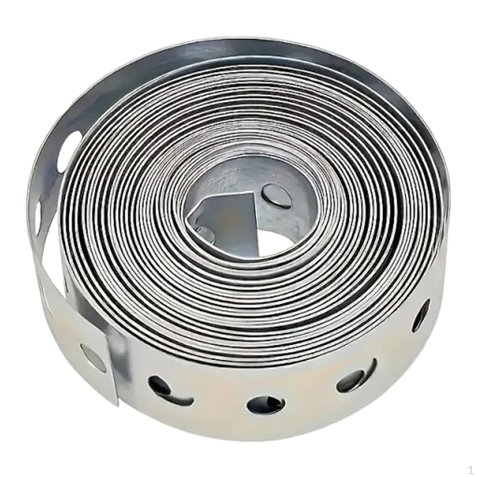 Galvanized Metal Tube Strap Hanger Accessories Repair Perforated for Hanging Sturdy