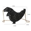 Dinosaur Design PU Leather Crossbody Mini Messenger Bag Chain Shoulder Bag Gift