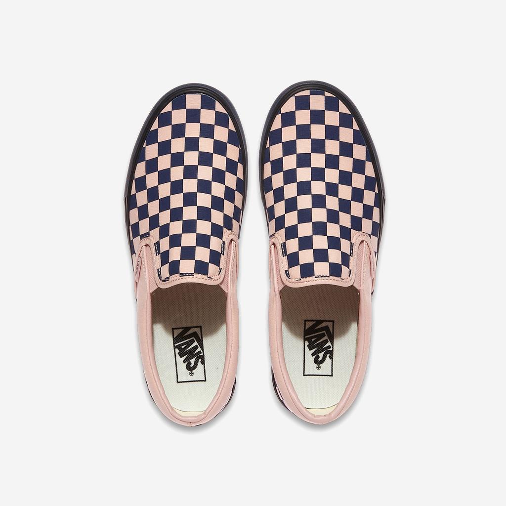 Vans Classic Slip-On - Checkerboard Navy/Pink [VN000EACGLE] [Shipped from Korea] 100% Authentic