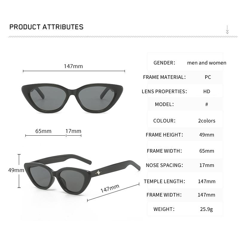 New Vintage Women Cat‘S Eye Sunglasses Lady Retro Fashion Sun Glasses Luxury Designer Ocean Lenses Summer Eyewear For Female