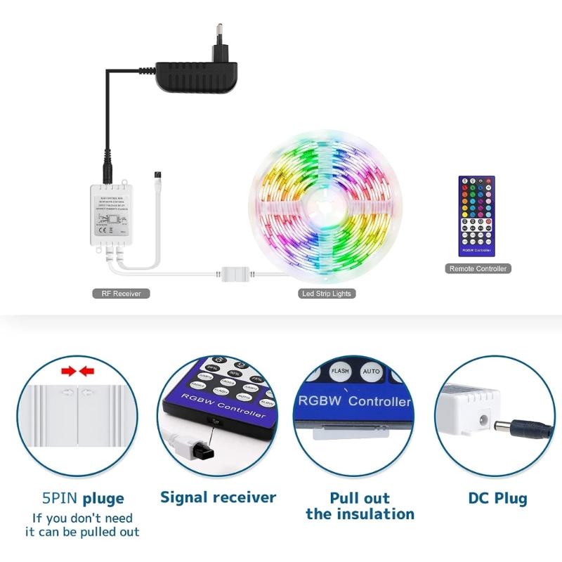 40 Keys RGBW Remote Controller for 5050 3528 LED Strip Lights RGB Controller LED Strip Accessories