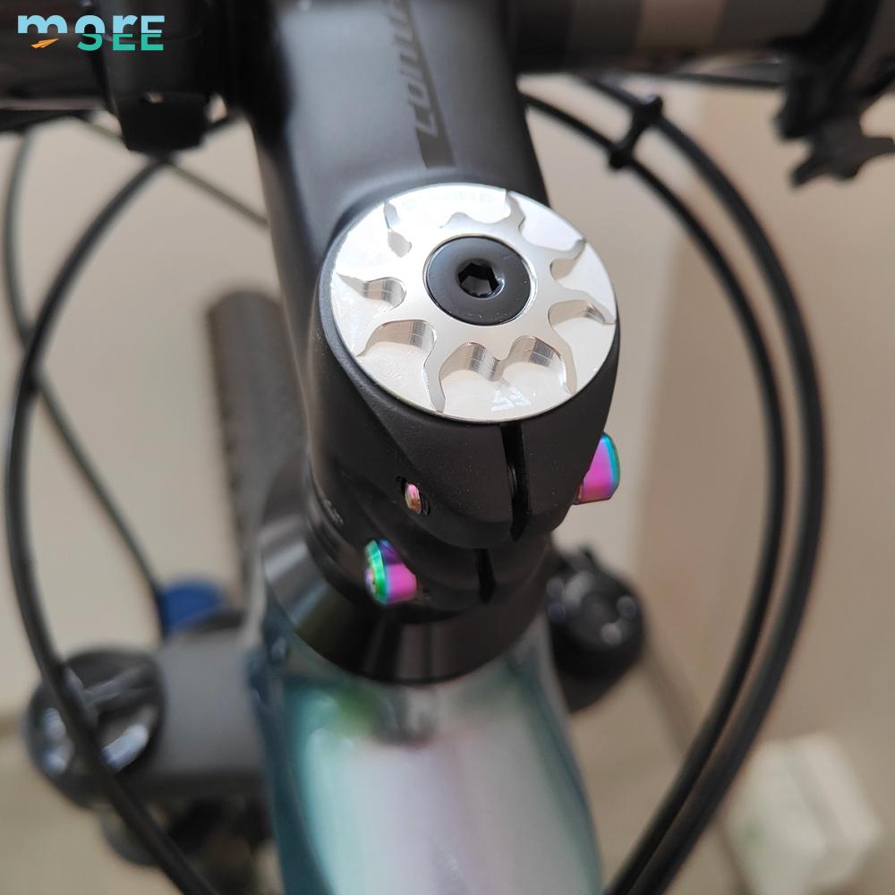 SeeMore Titanium Alloy Bike Allen Hex Bolts Anti-Corrosion Lightweight Road Bike Stem Parts Bicycle Stem Screw with Washers Set