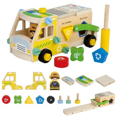 Assembly Toy Fire Truck Carpentry Toy Wooden Montessori Toy Car DIY Screw Car Educational Toy Ages 8 Years Old Boys and Girls Birthday Gift Ranking