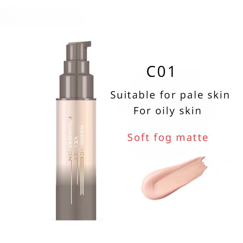 Liquid Foundation, 24-hour Full Coverage Matte Finish Seamless Coverage Long-lasting, Streak-free Concealer For Combination And Oily Skin