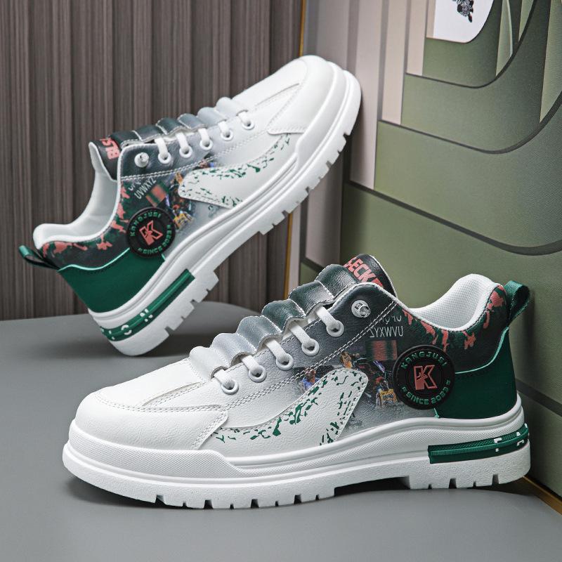 

Europe, America 2024 summer new men s shoes fashion casual sports shoes tooling Korean version white shoes trendy shoes 39