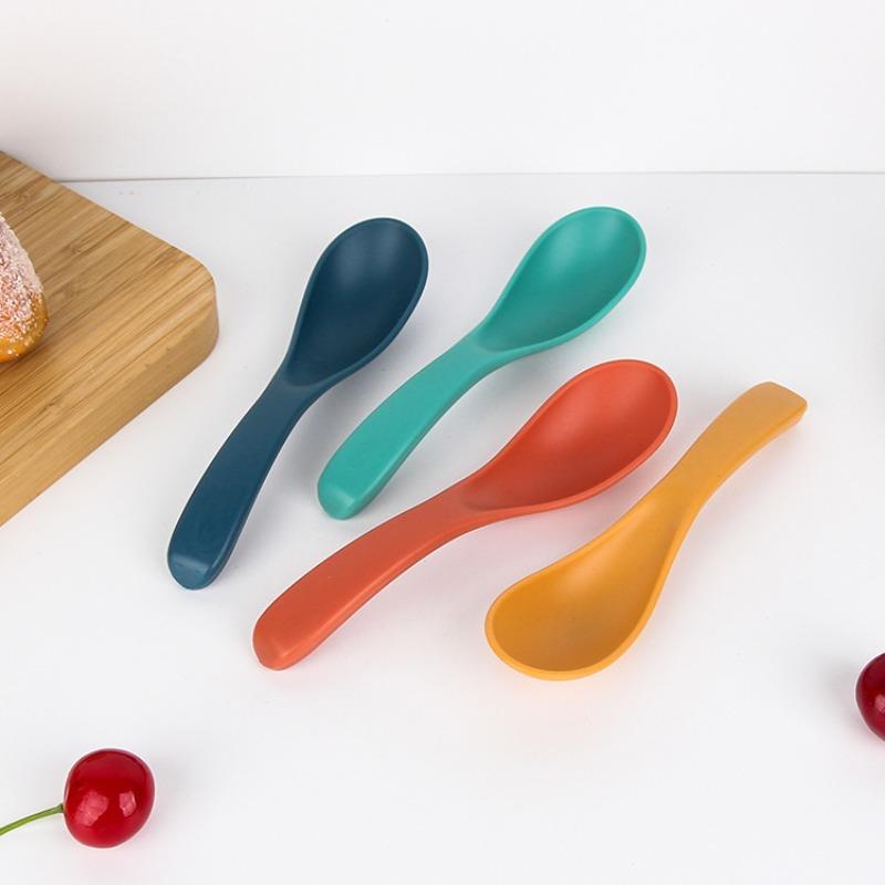 PP Plastic Spoons - Children's Eating Utensils for Baby Food, Soup Bowls for School Canteens, Student Soup Spoons, Ladles