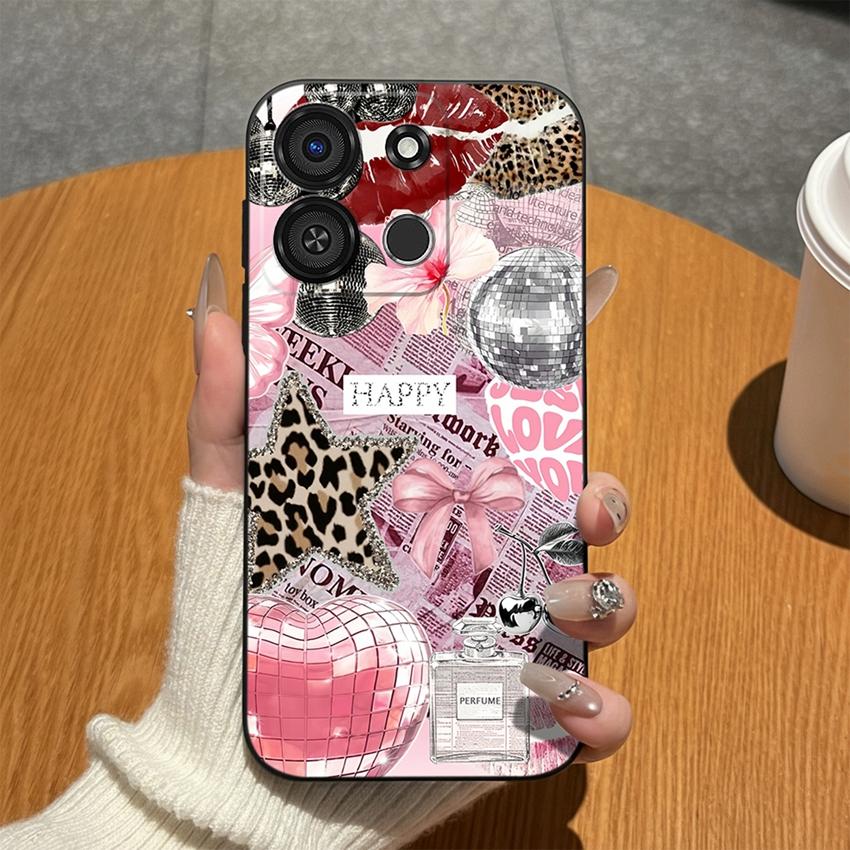 For Itel A05S A04 A60S A16 A33 Plus A56 A23 A58 A25 Pro A49 A35 A18 Phone Case Colorful Graffiti Matte Silicone Cover For Itel Anti Fingerprint Bumper
