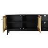 TV Cabinet - Balinese - Fir - 160 Cm - Rattan - Black