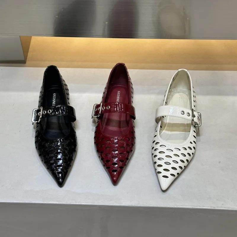 Women Sandals Pointed Toe Flats Hollow Loafers Shoes Fashion Elegant Summer Woman Shoes Brand Casual Cozy Chaussure Femme