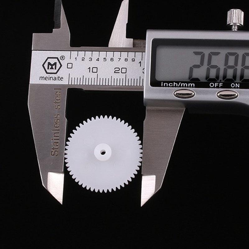 Single-Layer POM Plastic Gear, 52 Teeth, 0.5 Module - 2A Motor Gear Rack for DIY 4WD Toy