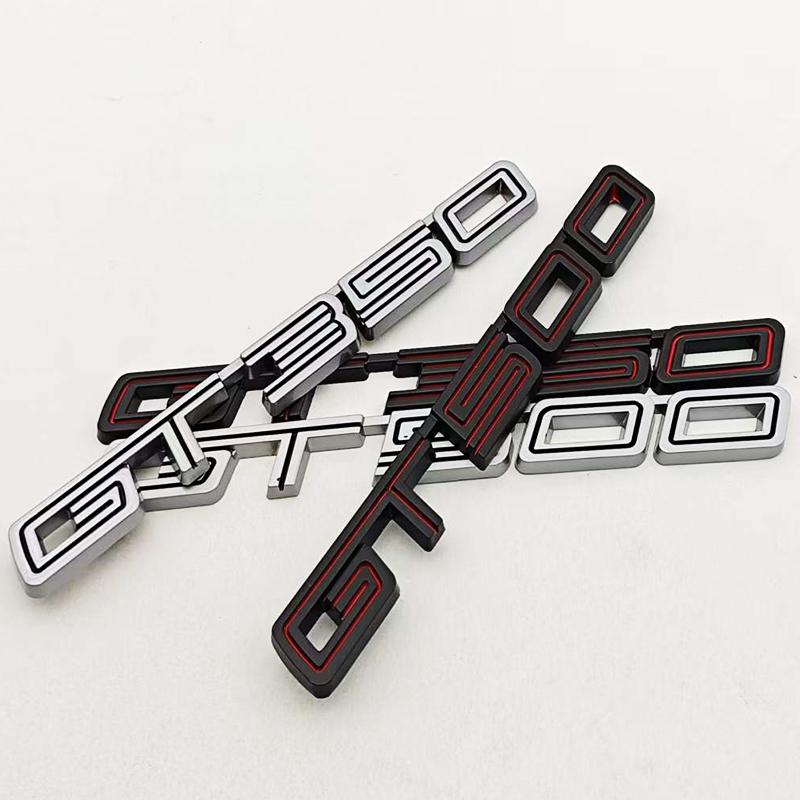 3D Metal Car Sticker Logo GT350 GT500 Sticker Rear Trunk Fender Side Door Emblem For Frod Mustang SHELBY GT500 GT350 Accessories