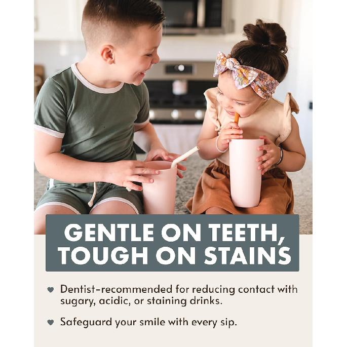 Nightingale Reble Silicone Straws - Bendy Drinking Straw with Cleaning Brush - Collapsible and Bendable Travel Straw for Kids - Dishwasher Safe,