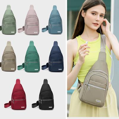 Bolso de pecho para mujer, bolso bandolera, bolso deportivo pequeño, bolso multicapa