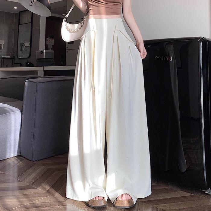 Women's High-Waisted Wide-Leg Skirt Pants - Summer Casual Loose Fit