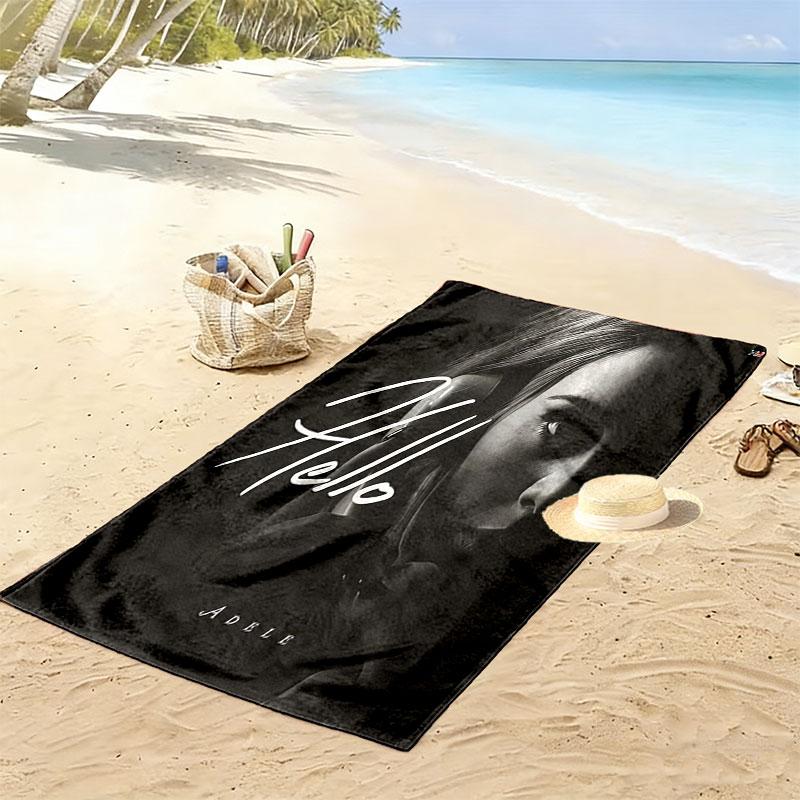 Adele POSTER Print Beach Towel, Large Soft Quick Dry Towel for Beach Camping Swimming