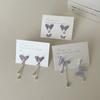 Super Fairy Gradual Change Purple Butterfly Stud Earrings Female Fresh Sweet Cute Exquisite Personality Fashion Versatile Earrings Earrings