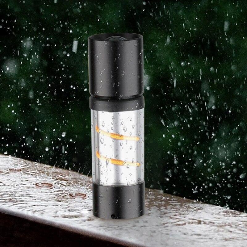Multifunctional Retro Camping Light LED Atmosphere Light Type-C USB Rechargeable 4 Modes Waterproof Fishing Camping Emergency De