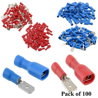Trendy Unisex Maxnina Crimp 20pcs/100pcs Of Insulated Spade Connectors Terminal Wire Cable Connectors Insulating Joint Male/female Kit