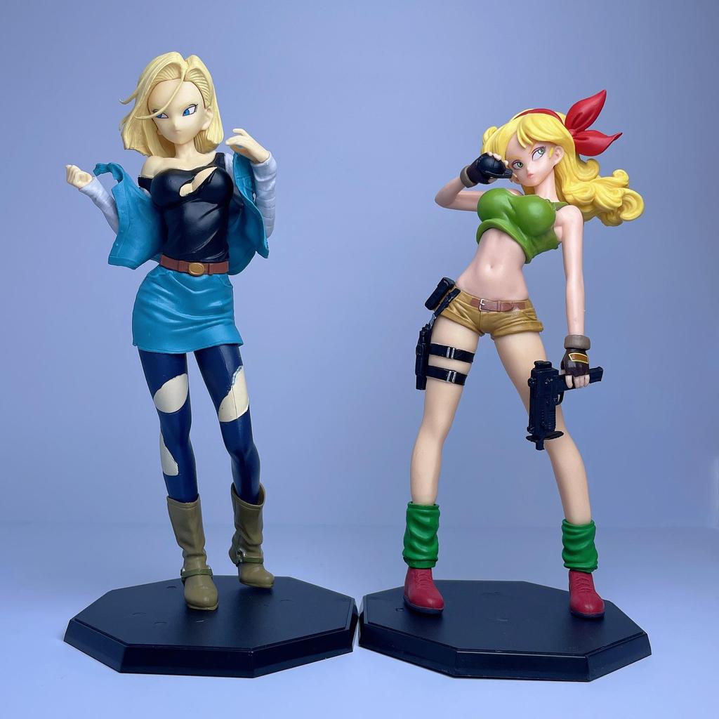 Green Dragon Ball Figure with Golden Hair & Blue Android GALS Series