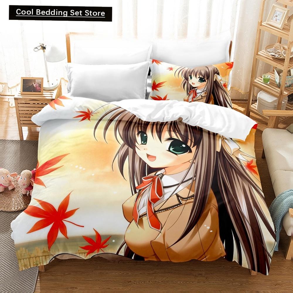 New 3D Priningt Kawaii Girls Yae Sakura (Shuffle!) Bedding Set Cartoon Anime Three-piece Set Adult Kid Bedroom Duvetcover Sets