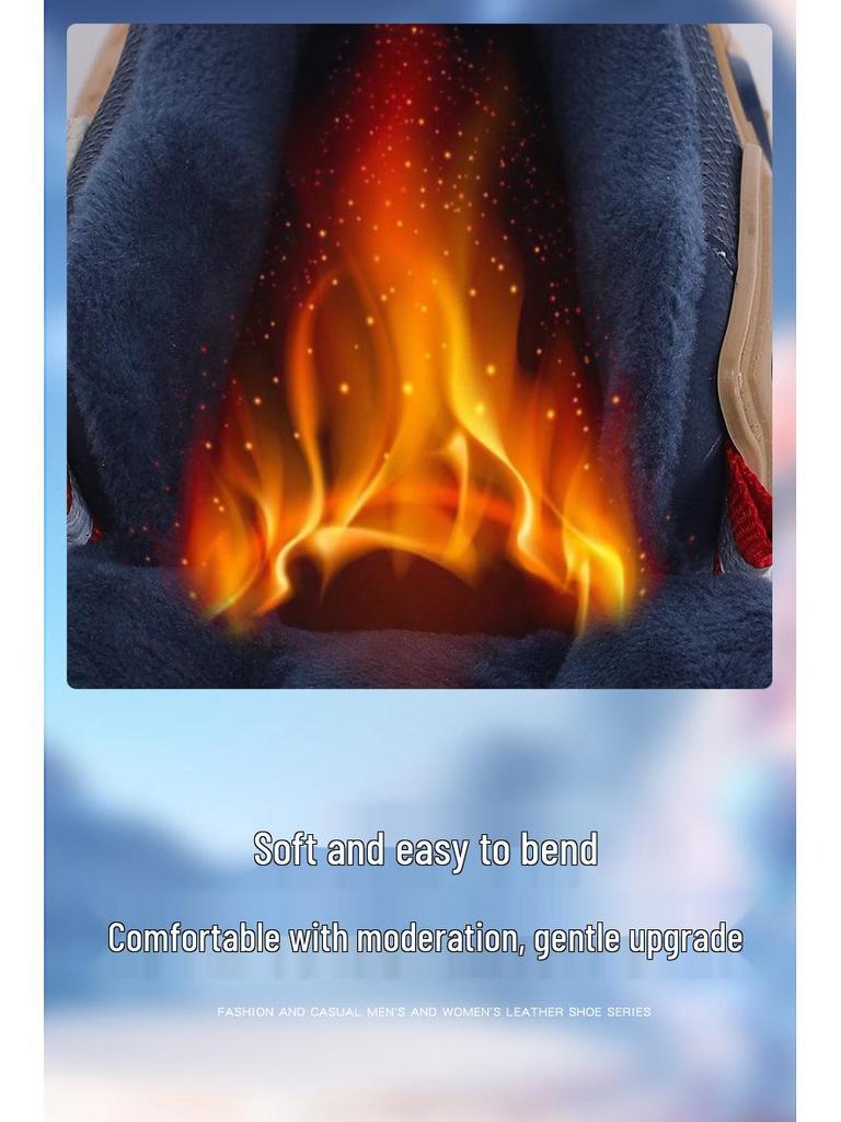 Boys' Plush Lined Sports Shoes - Autumn/Winter 2025 Fashion: Warm, Thickened Running & Dad Shoes