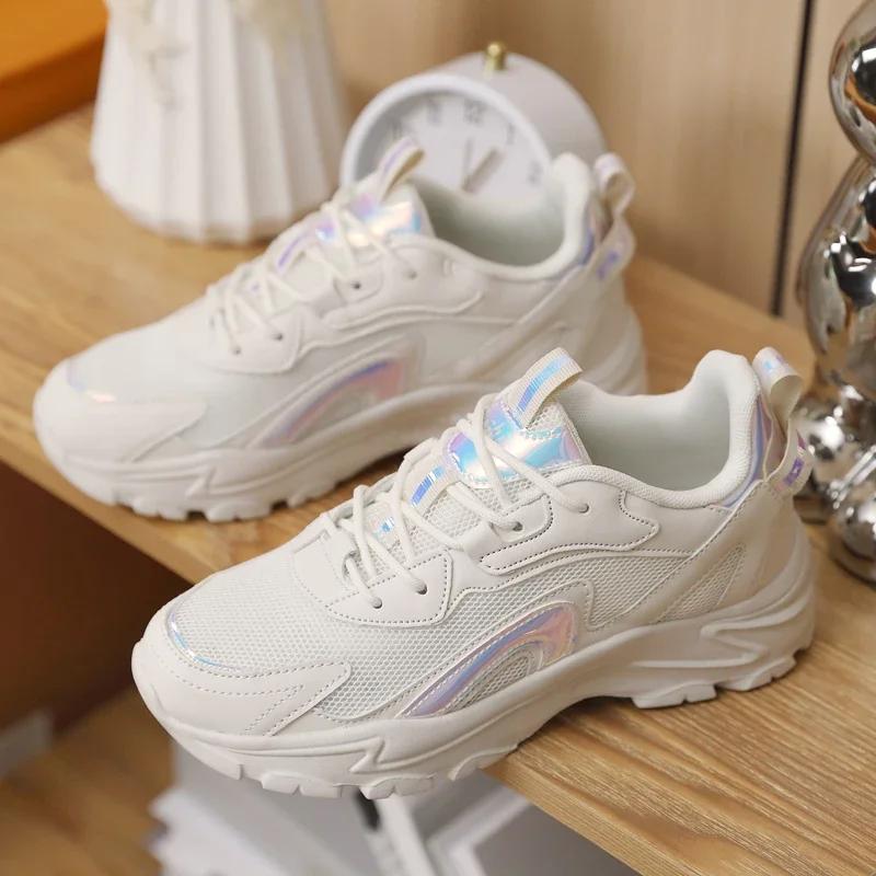 Fashion Luxury Running Shoes for Women Female Tennis Walking Sports Ladies Outdoor Mesh Breathable Sneakers Tennis Casual