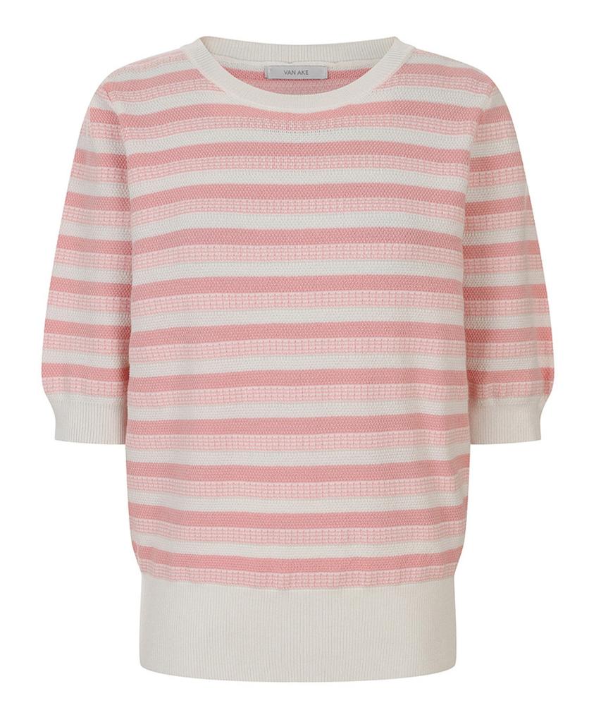 VANAKE Two-Tone St Pattern Short Sleeve Knit_Vb45Ktq301Z