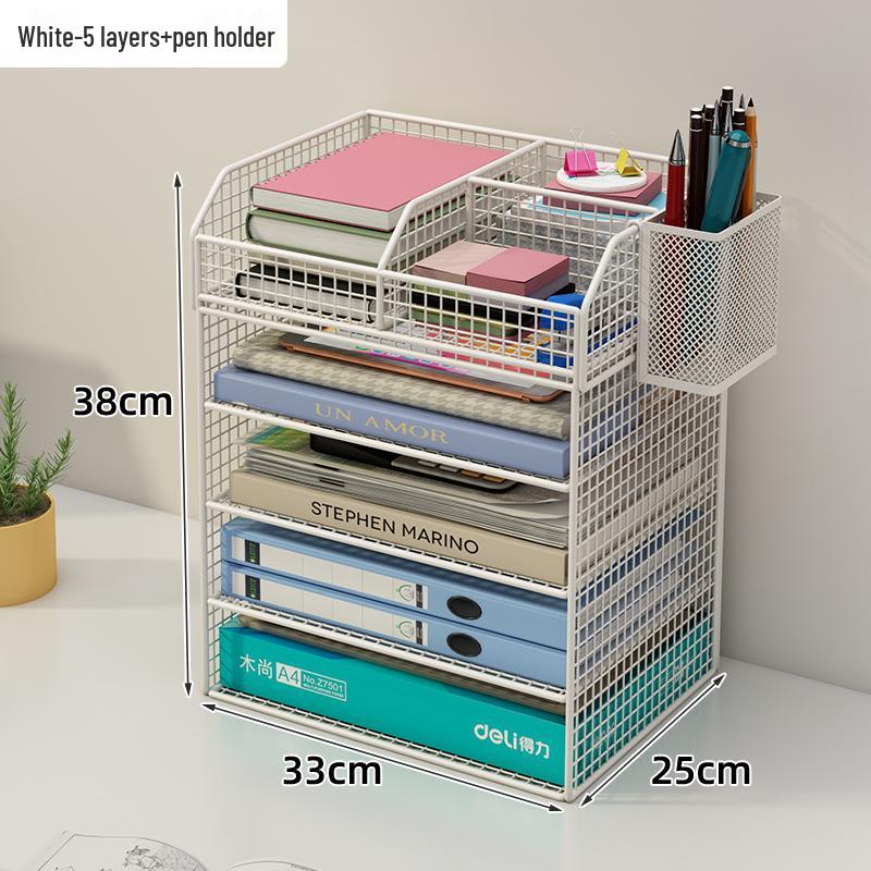 Multi-layer Desktop File & Bookshelf Organizer