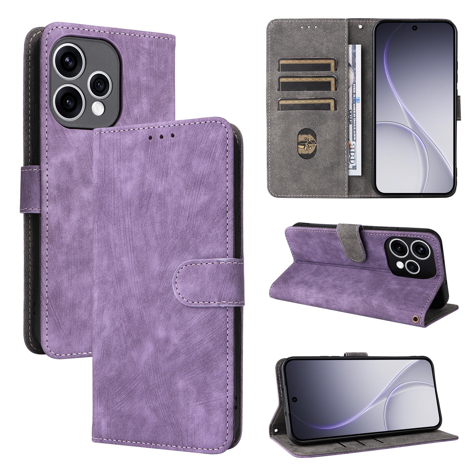 

Flip Cases compatible for OPPO Reno 15 5G PU Leather Phone Case Full-Body Protection with [RFID Blocking] for OPPO Reno 15 / Reno15 5G фіолетовий