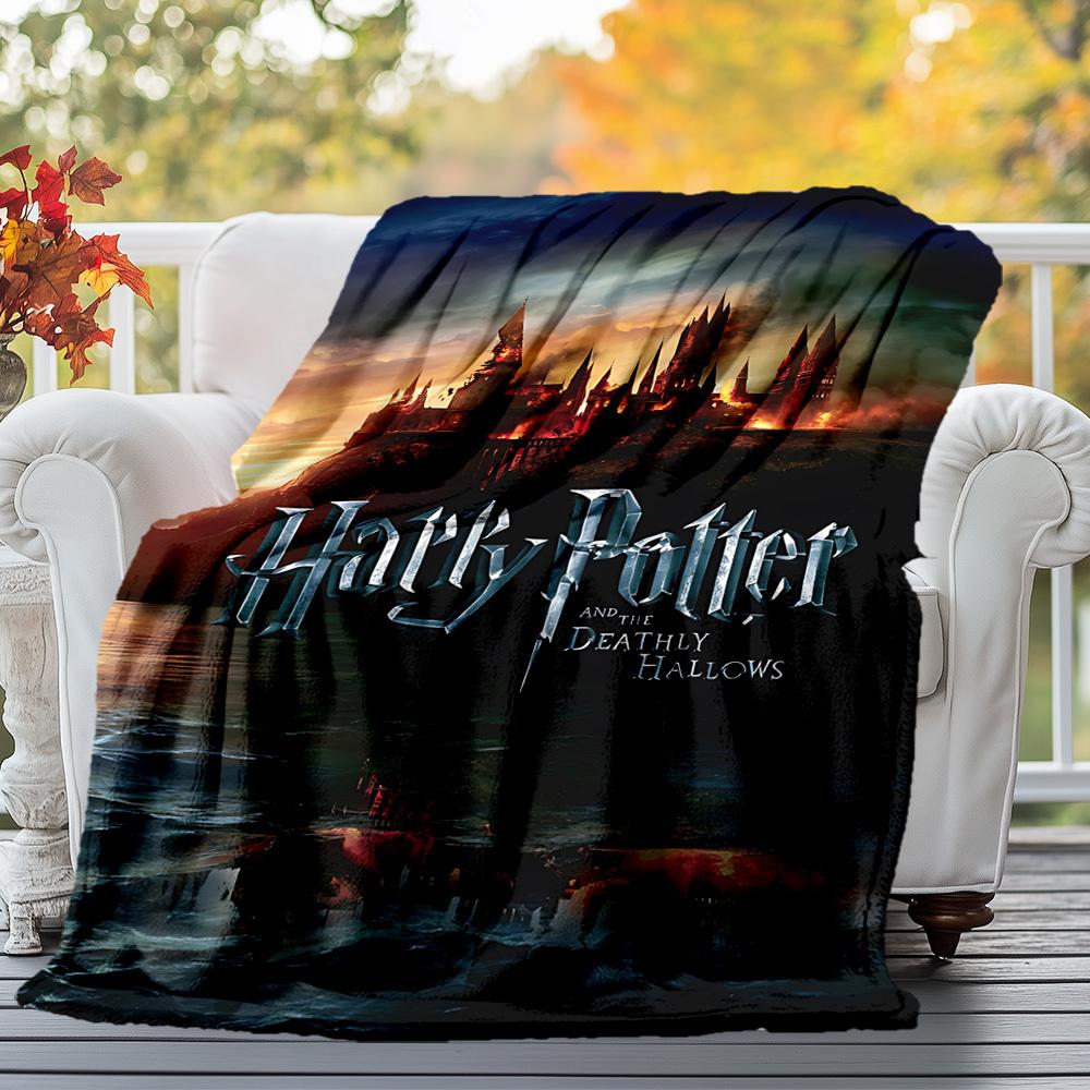 1 Stück Harry Potter Heiligtümer des Todes Outdoor Flanell Überwurfdecke Ganzjahres Weiche Wärme, Heimdekoration 1031222