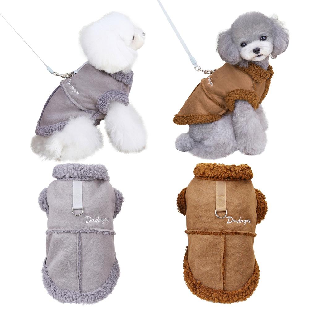 Pet Dog Jacket Lamb Fleece Autumn Winter Warm Dog Clothes for Small Dogs Puppy Costume Chihuahua Coat Pet Pug Yorkie Outfits