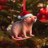 New Acrylic Flat Animal World Christmas Festival Party Pendant for Christmas Tree Decoration Pendant