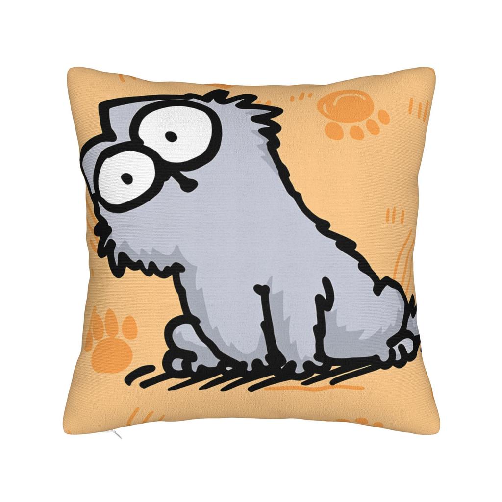 Pillow Cover Humorous Cartoon Cat Simons Cat Vintage Pillow Case For Sofa Home Decoration Pillowcases