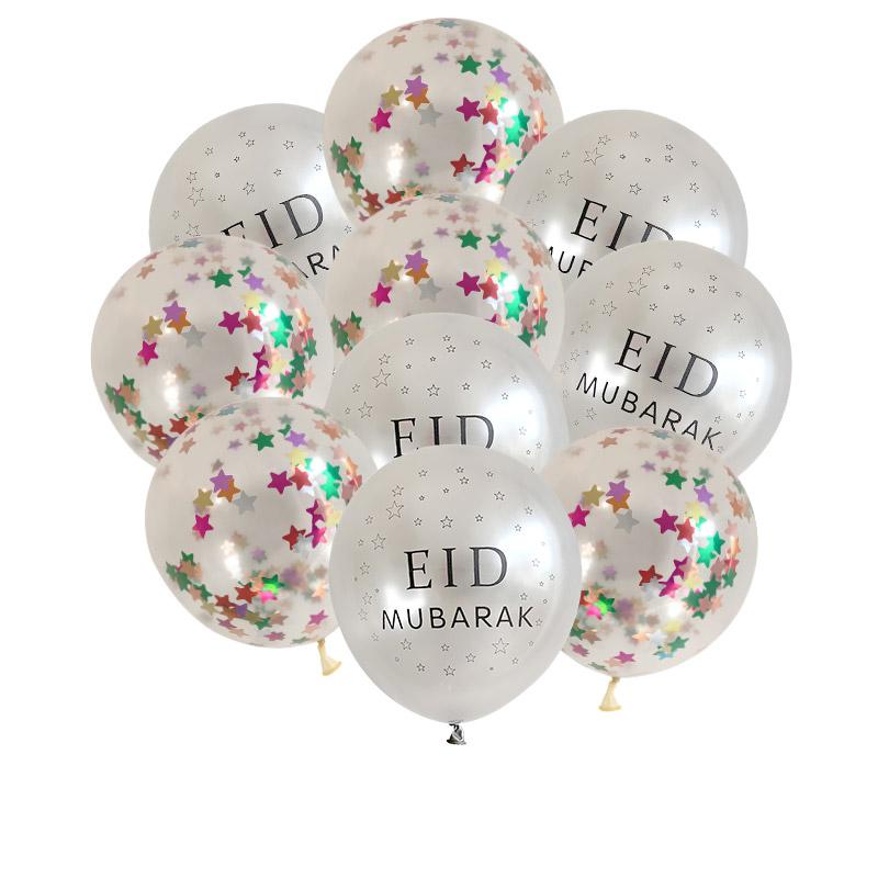 10pcs Eid Balloon Eid Mubarak 2026 Ramadan Decoration For Home Aid al-fitr Mubarak Kareem Islamic Festival Muslim Party Supplies