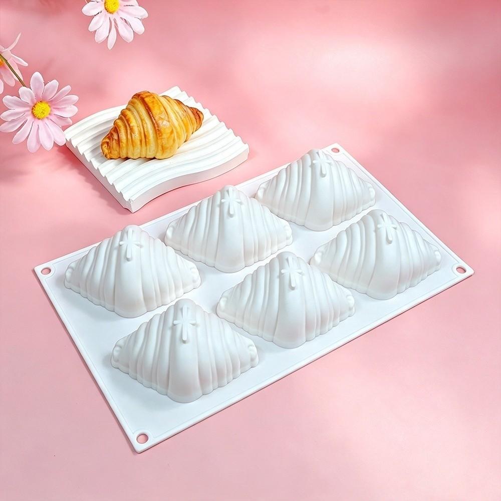 Non-Stick Croissant Mold 6-Cavity Baking Molds New Dessert Mold Kitchen Bakeware