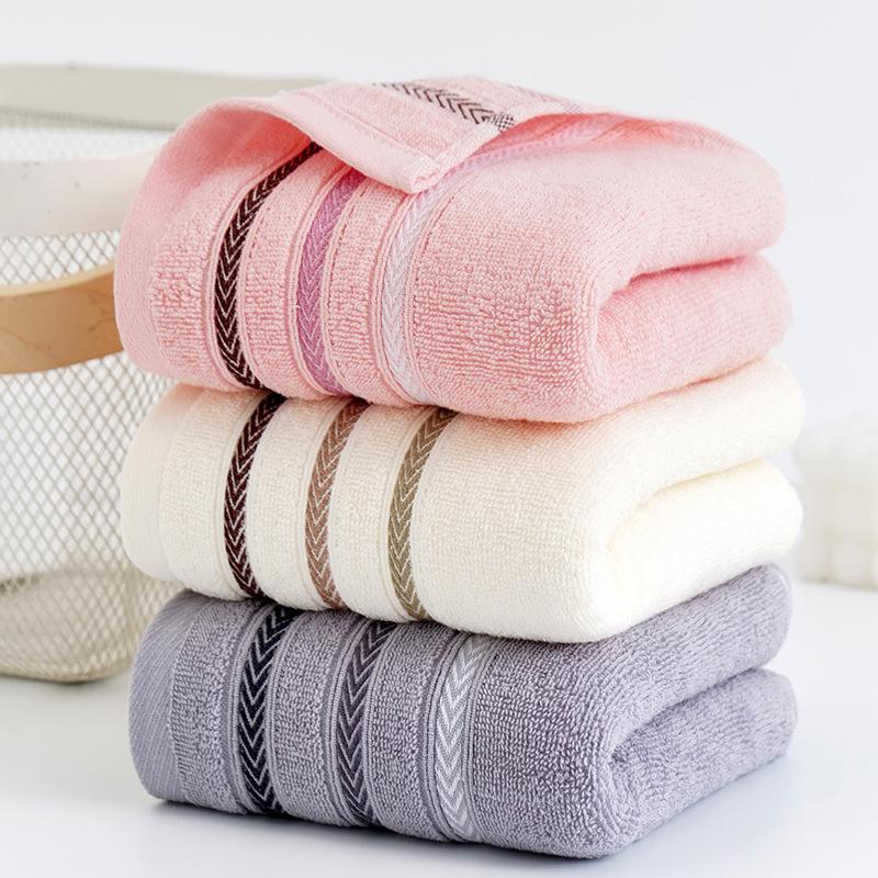 Full Cotton Absorbent Soft Bathing Household Towel Pure Cotton Face Wash Adult Thick Embroidery