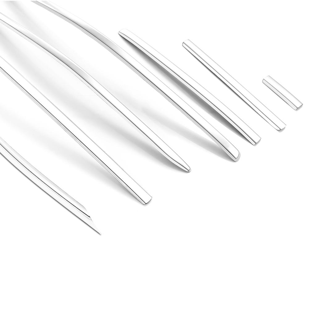 Front Bumper Trim Strips For Volkswagen Tiguan From 2024, Chrome
