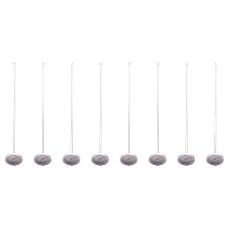 A72U 8X Компостный почвенный термометр 20 дюймов 50 см длина Премиум пищевая нержавеющая сталь Измерительный зонд Детектор серебряный