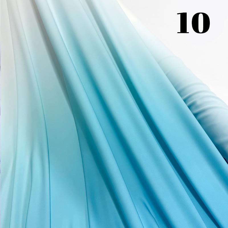 100x150cm Gradient Rainbow Fabric Ancient Style Sewing Hanfu Dress Stage DIY Costume Hanfu Silky Dress Stage Garment