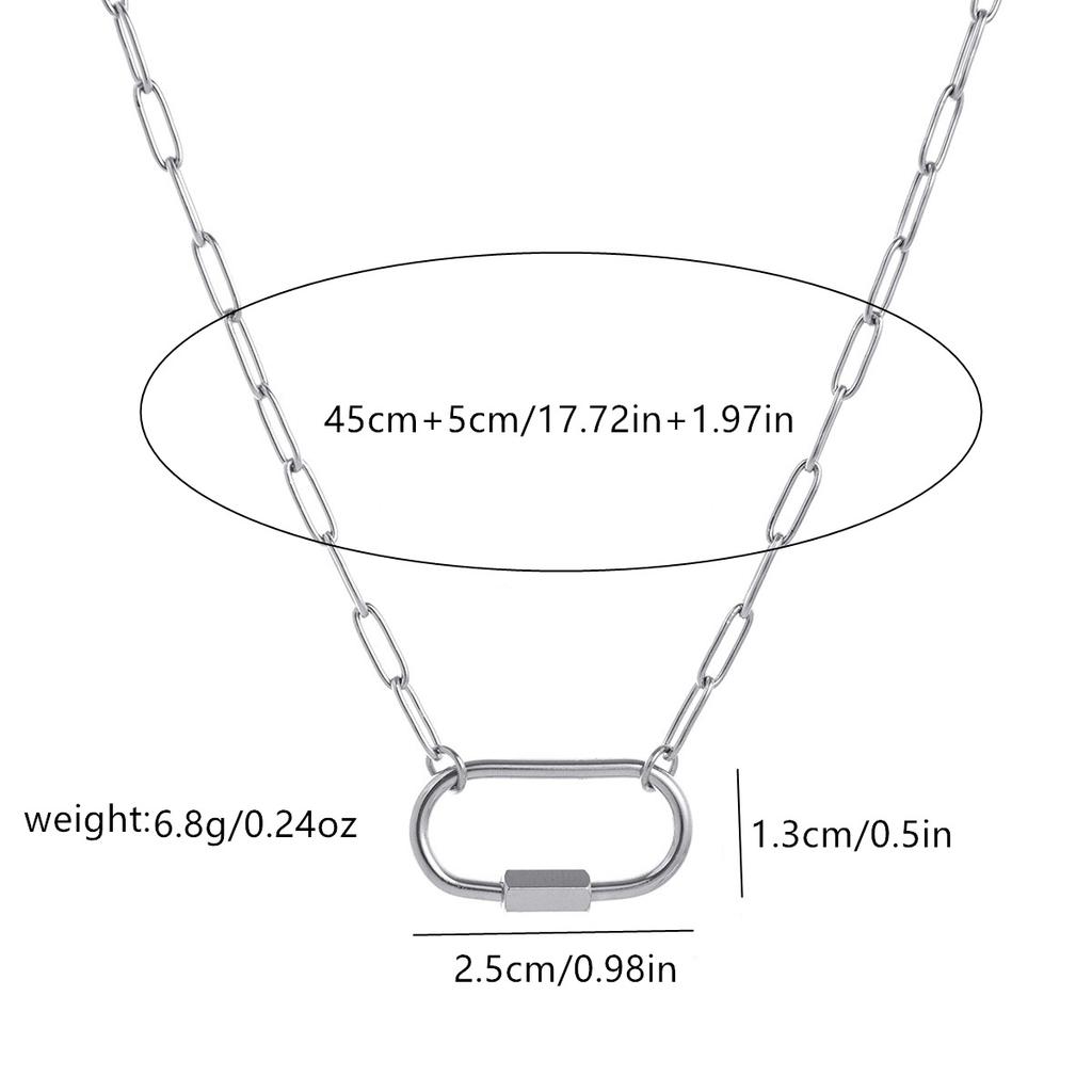 Stainless Steel Basic Live Chain Pendant Necklace Furnace Vacuum Electroplating Versatile Ladies Necklace