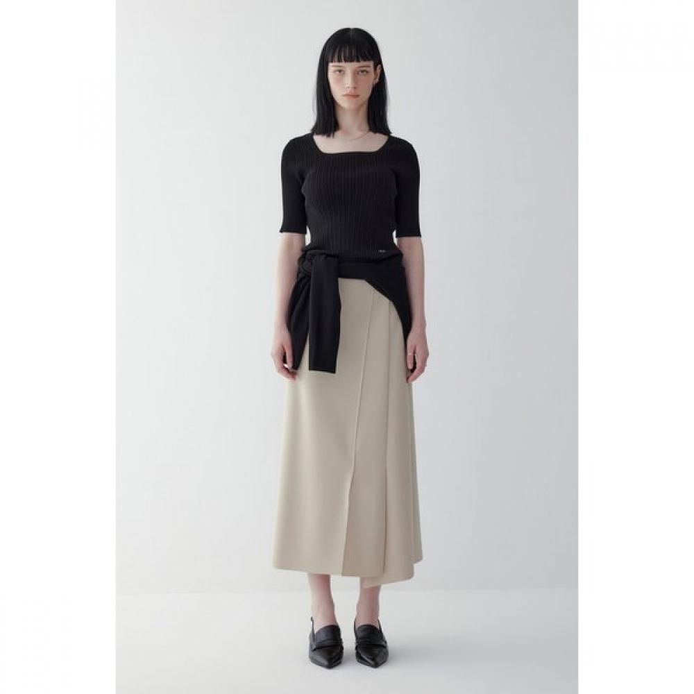 Vov Banding Flare Skirt  7155335001 light beige/S