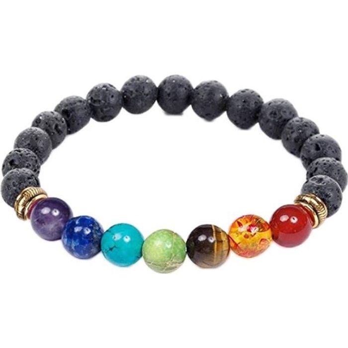 Unisex Matte Natural Agate Energy Beads Stretch Bracelet 7 Chakra Healing Protection Meditation Yoga Environment Stone