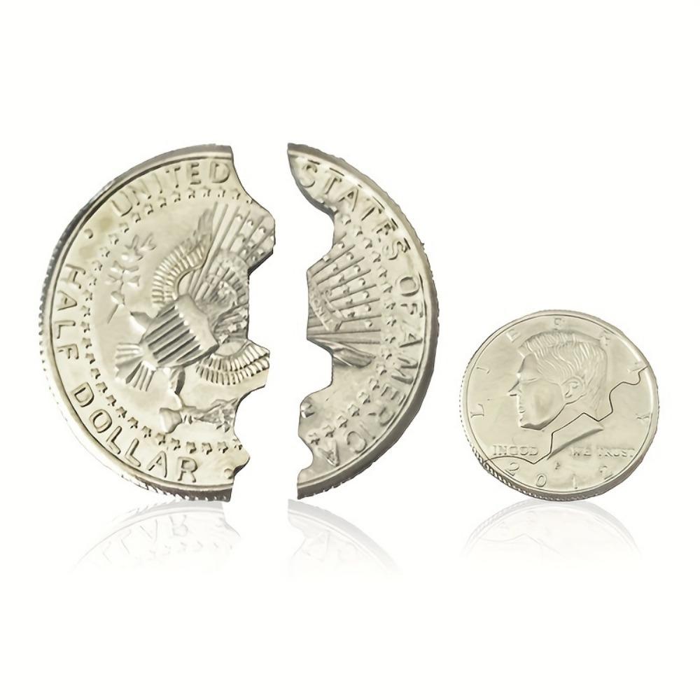 Coin Reduction Magic Can Be Folded In Half Coin Magic Props, Close-up Tricks Magic Show Supplies
