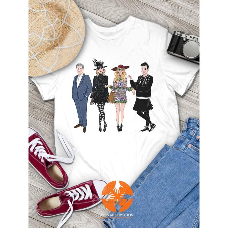 Men'S Vintage Schitt & Creek Cartoon Characters T-Shirt - The Roses Graphic Tee with Mrs. Kravitz, Steve Urkel & More - Soft Breathable Short Sleeve