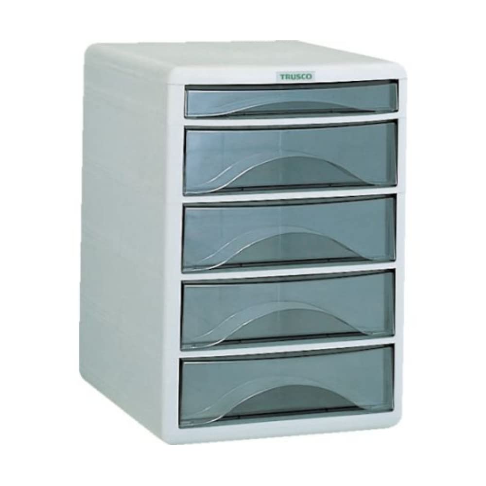 

TRUSCO Plastic Letter Case A4 Shallow 1 Deep 4 Tier PA4SW5 Tier, білий