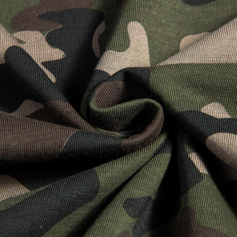 Camouflage Cotton Short-Sleeved T-Shirt Men'S Half-Sleeved Crew Neck Top Military Fan Special Forces Loose Trend Bottoming Shirt